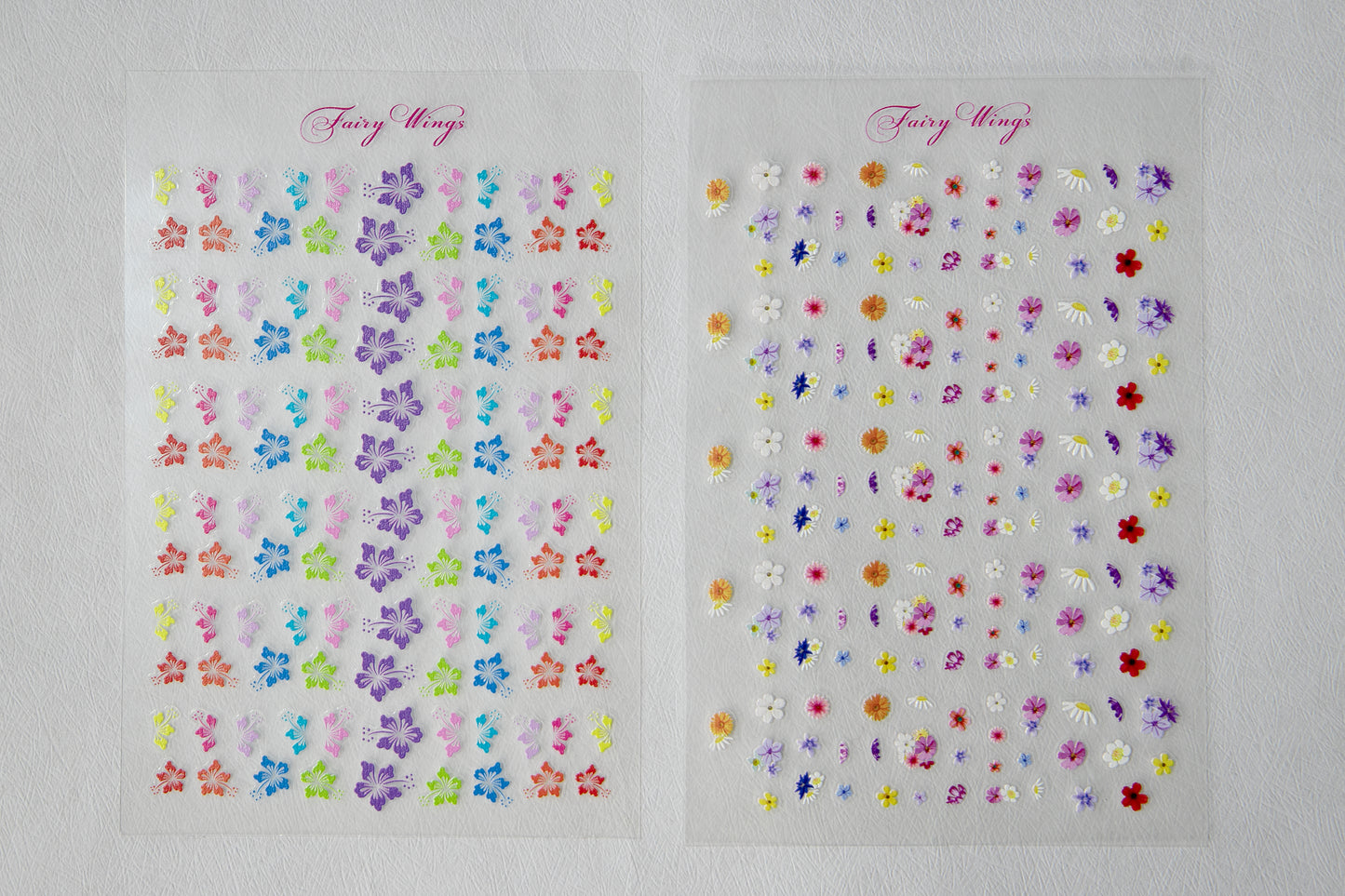 Fairy Wings Nails Flower Nail Art Stickers