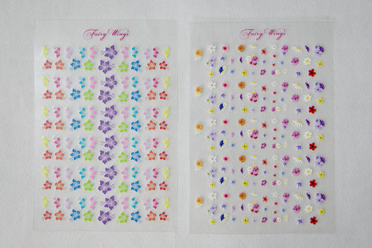 Fairy Wings Nails Flower Nail Art Stickers